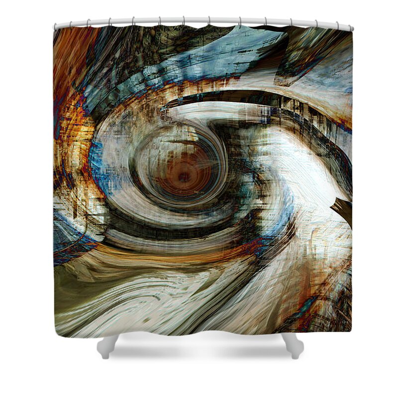Eagle Eye Shower Curtain featuring the digital art Eagle Eye by Linda Sannuti