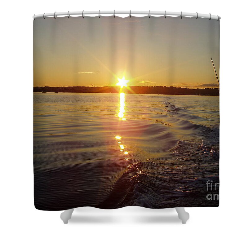 Early Morning Fishing Shower Curtain featuring the photograph Early Morning Fishing by John Telfer