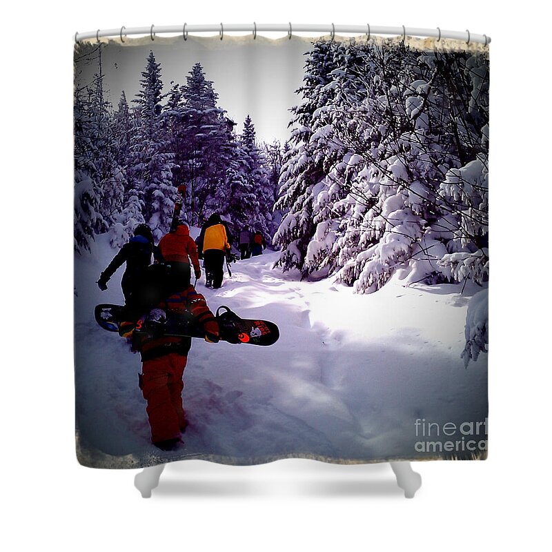 Backcountry Shower Curtain featuring the photograph Earning Turns by James Aiken