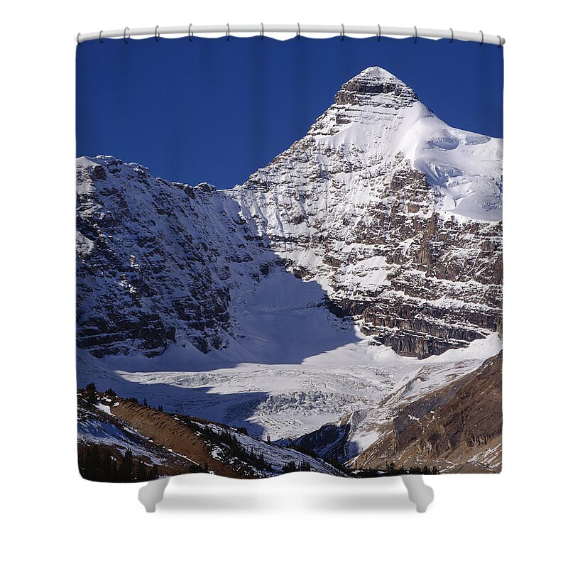 East Face Shower Curtain featuring the photograph 1M3737-East Face Mt. Athabasca by Ed Cooper Photography