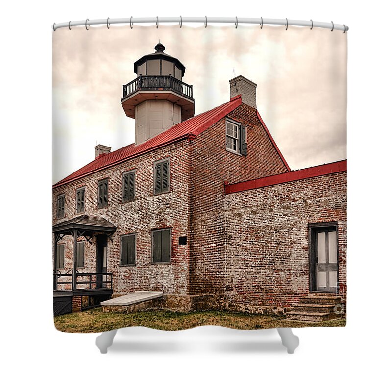 East Shower Curtain featuring the photograph East Point Light by Olivier Le Queinec