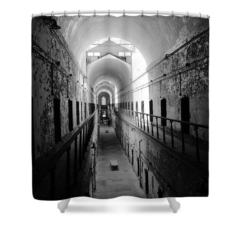 Eastern State Penitentiary Shower Curtain featuring the photograph Eastern Penn by Gary Wightman