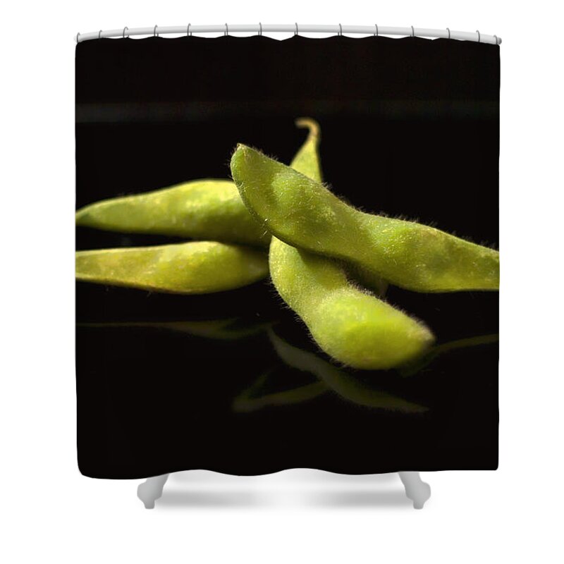 Edamame Soy Beans Shower Curtain featuring the photograph Edamame Soy beans by Ron Roberts