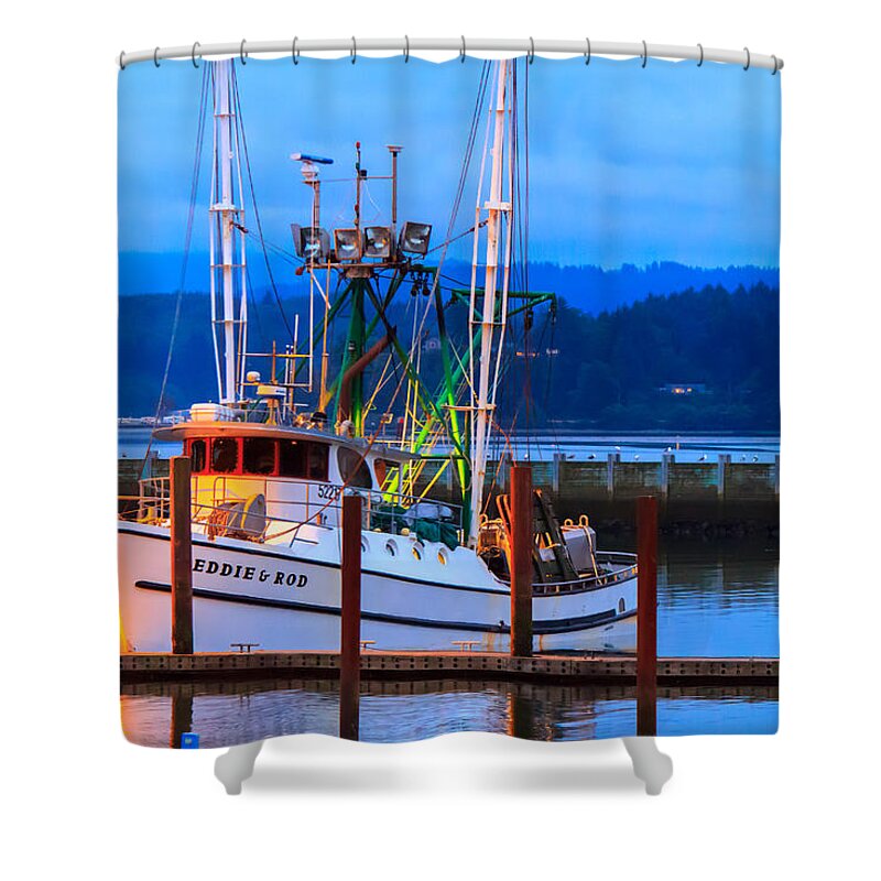 Boat Shower Curtain featuring the photograph Eddie and Rod by Chris Steele