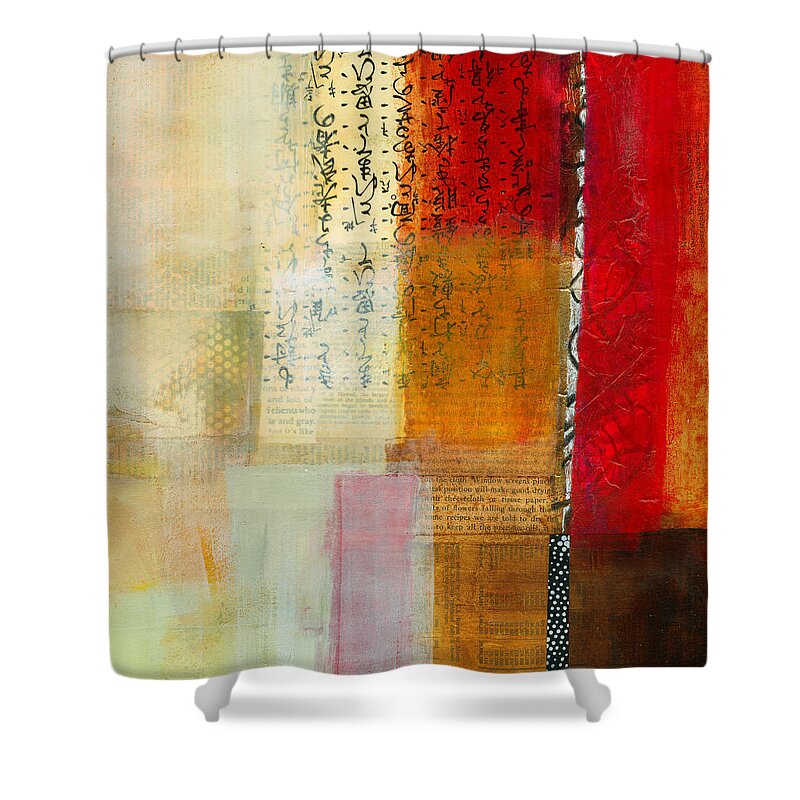 Acrylic Shower Curtain featuring the painting Edge Location 8 by Jane Davies