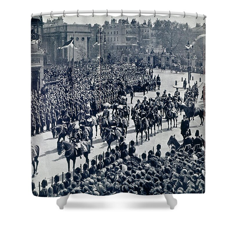 1910 Shower Curtain featuring the photograph Edward Vii Funeral, 1910 by Granger