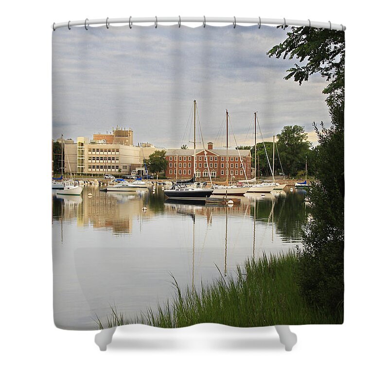 Eel Pond Shower Curtain featuring the photograph Eel Pond at Dawn by Nautical Chartworks