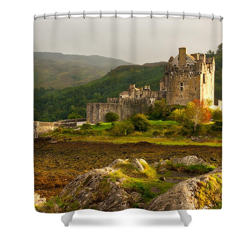 Eilean Donan Castle Shower Curtain featuring the photograph Eilean Donan castle Highlands Scotland by Michalakis Ppalis
