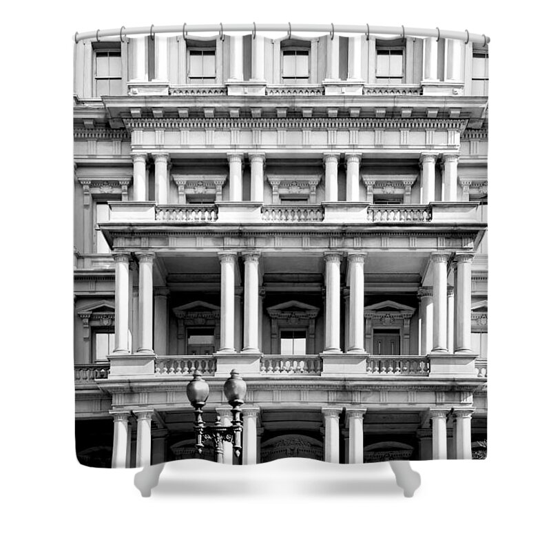Arlington Cemetery Shower Curtain featuring the photograph Eisenhower Executive Building by Greg Fortier