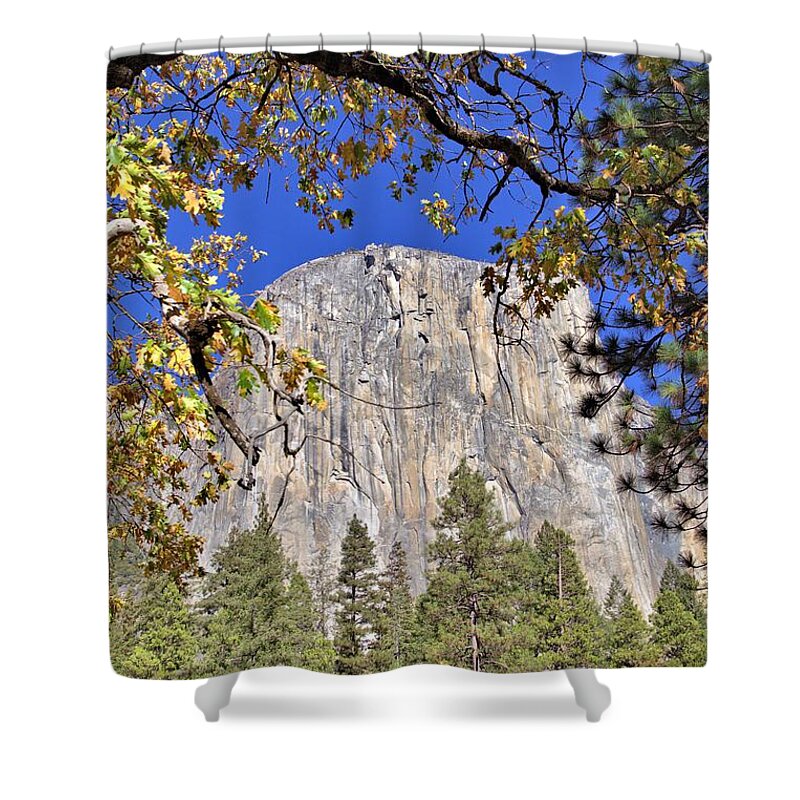 7195 Shower Curtain featuring the photograph El Capitan in Yosemite by Gordon Elwell