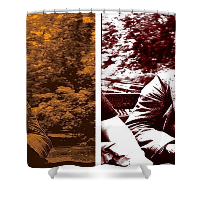 Woman Shower Curtain featuring the photograph Elderly Gentleman a study by Cathy Anderson
