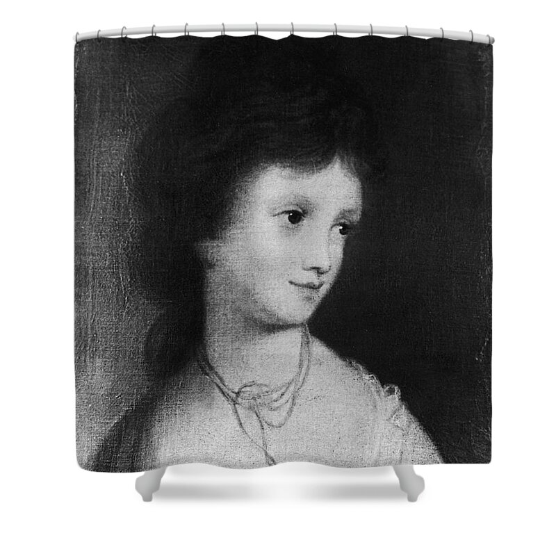 1700s Shower Curtain featuring the painting Eleanor Parke Custis Lewis(1779-1852) by Granger