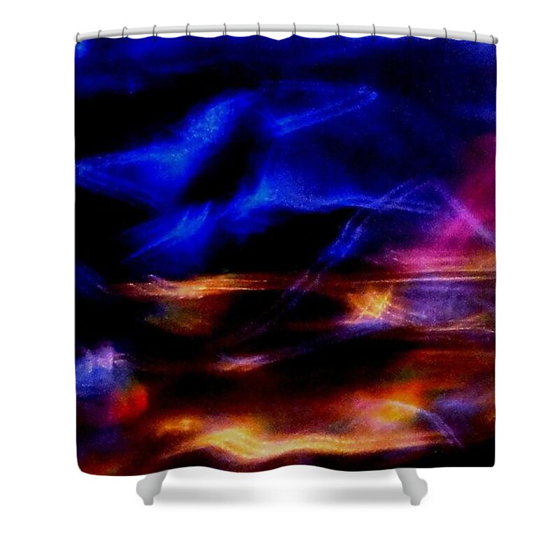 Abstract Shower Curtain featuring the photograph Electric Chaos by Mike Breau