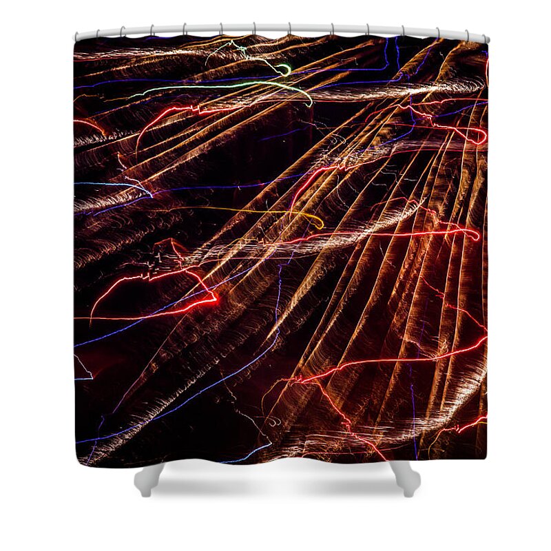 Abstract Shower Curtain featuring the photograph Electricity by Sara Frank
