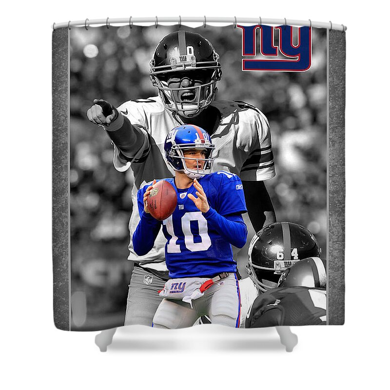 Eli Manning Shower Curtain featuring the photograph Eli Manning Giants by Joe Hamilton