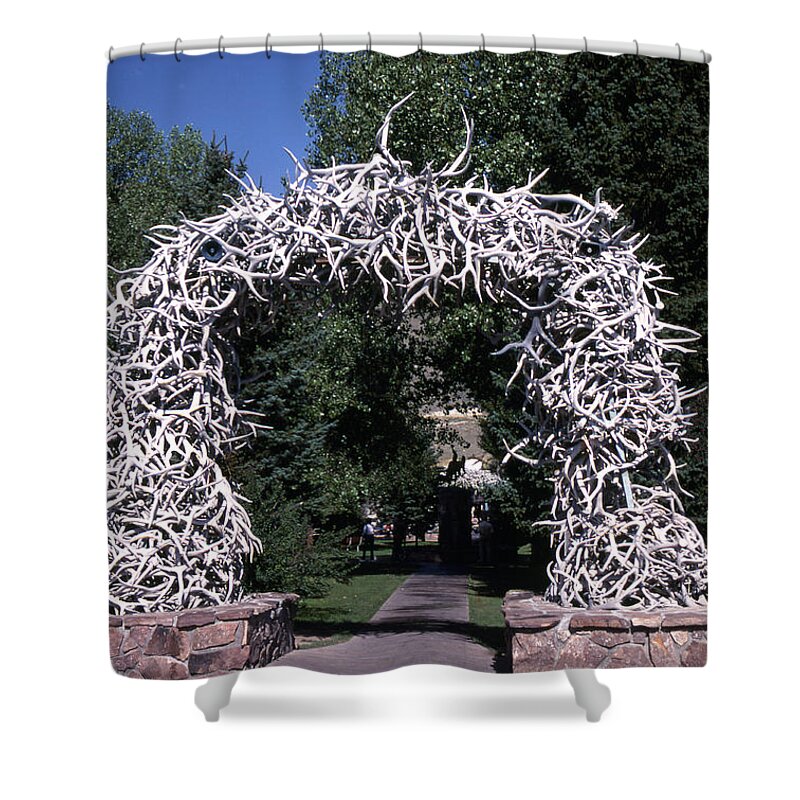 Elk Horn Arch Shower Curtain featuring the photograph M-09212-Elk Horn Arch, Jackson, WY by Ed Cooper Photography