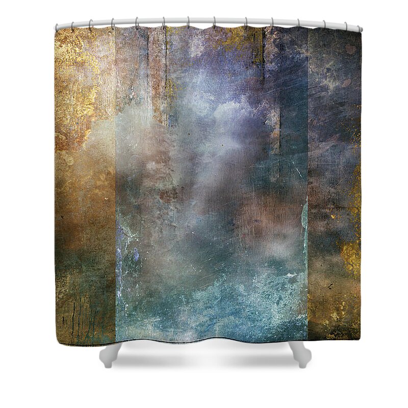 Abstract Shower Curtain featuring the digital art Elsewhere by MGL Meiklejohn Graphics Licensing