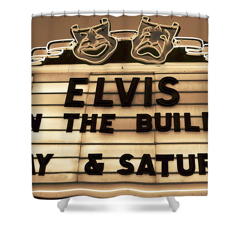 Elvis Presley Shower Curtain featuring the photograph Elvis Is In by David Lee Thompson