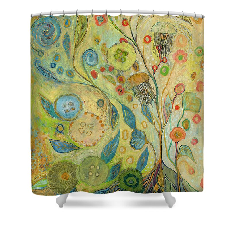Underwater Shower Curtain featuring the painting Embracing the Journey by Jennifer Lommers