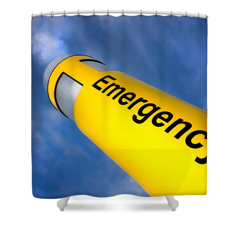 Emergency Shower Curtain featuring the photograph Emergency by Ron Pate