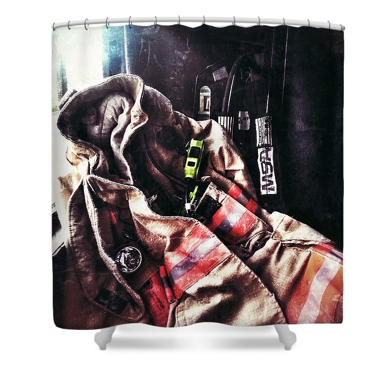 Fire Shower Curtain featuring the photograph Emergency Standby by Al Harden