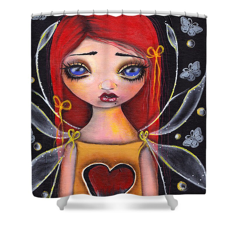 Abril Shower Curtain featuring the painting Emptiness by Abril Andrade