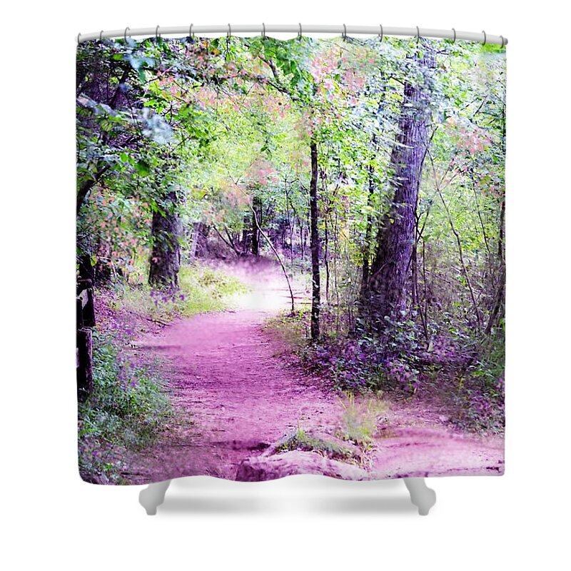 Forest Shower Curtain featuring the photograph Enchanted Forest by Maria Urso