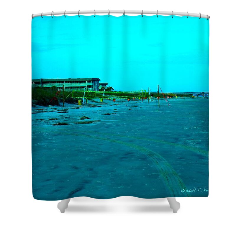 Kendall Kessler Shower Curtain featuring the photograph End of the Day at Isle of Palms by Kendall Kessler