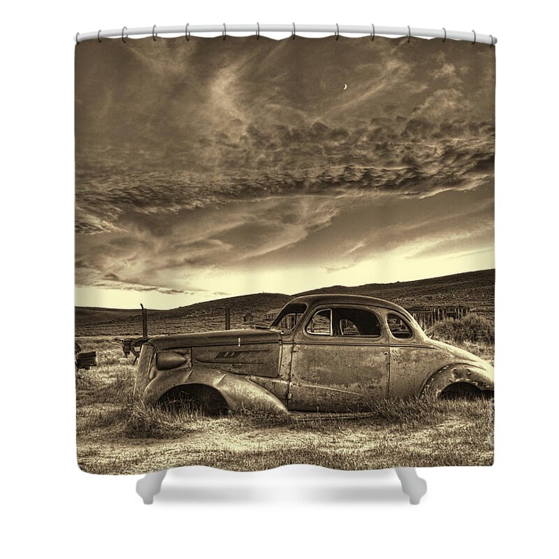 Travel Shower Curtain featuring the photograph End of the Road by Crystal Nederman