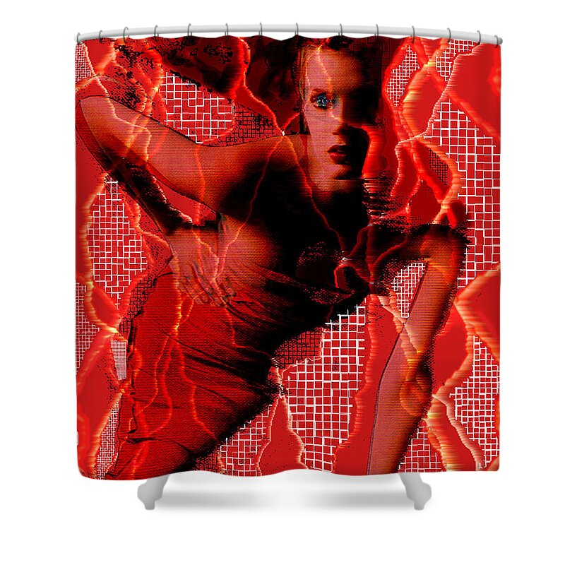 Ensnared Shower Curtain featuring the digital art Ensnared by Seth Weaver