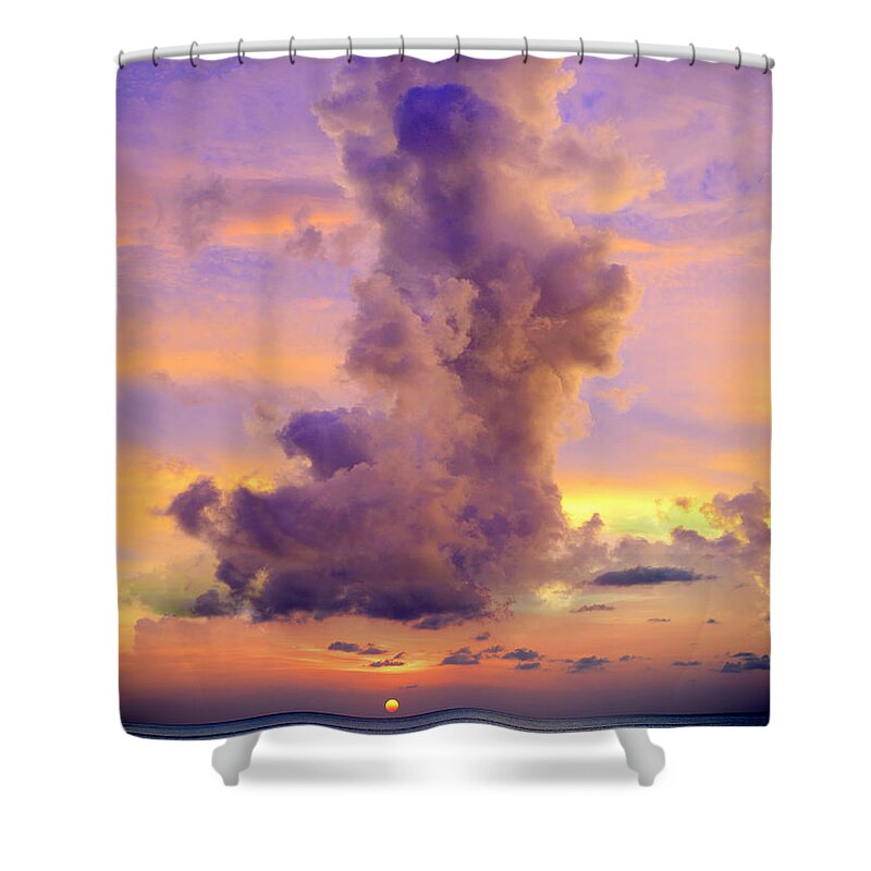 Sunset Shower Curtain featuring the photograph Eruption by Jon Neidert