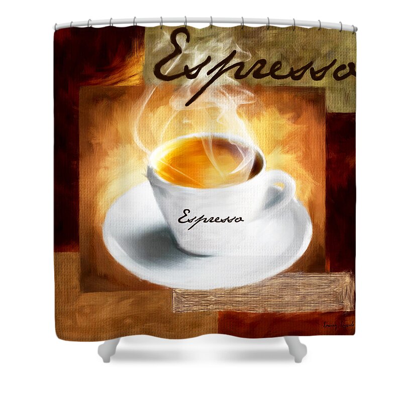 Coffee Shower Curtain featuring the digital art Espresso Lover by Lourry Legarde