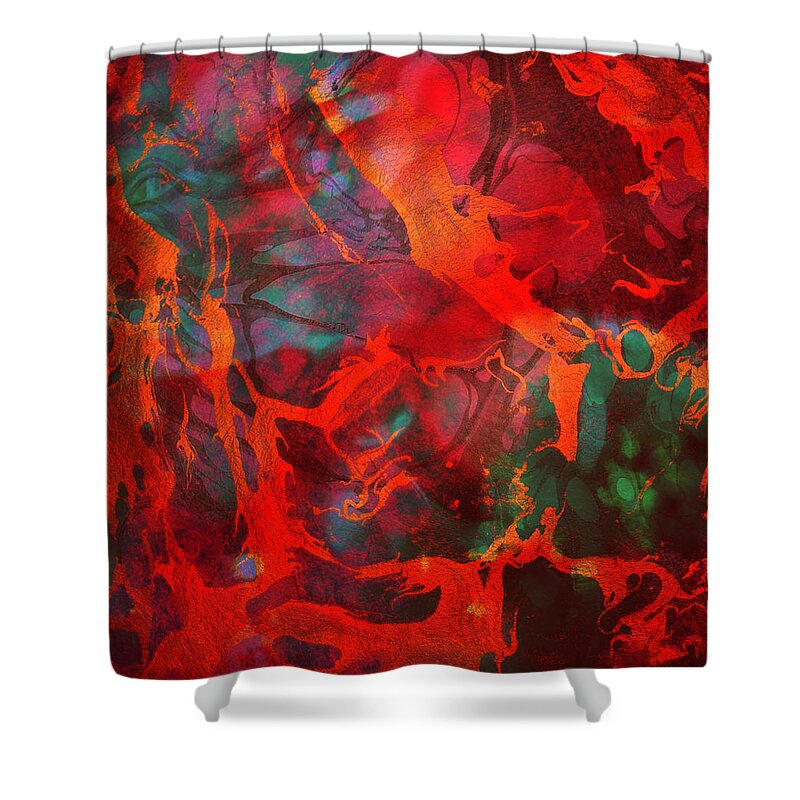 Flow Shower Curtain featuring the painting Eternal Flow by Ally White