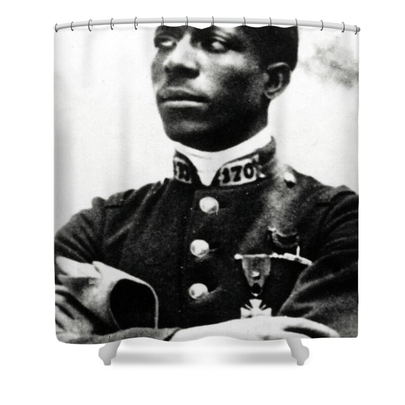 Aviation Shower Curtain featuring the photograph Eugene Bullard, Wwi American Pilot by Science Source