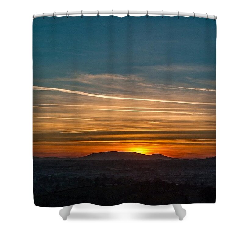  Shower Curtain featuring the photograph Evening Glow by Aleck Cartwright