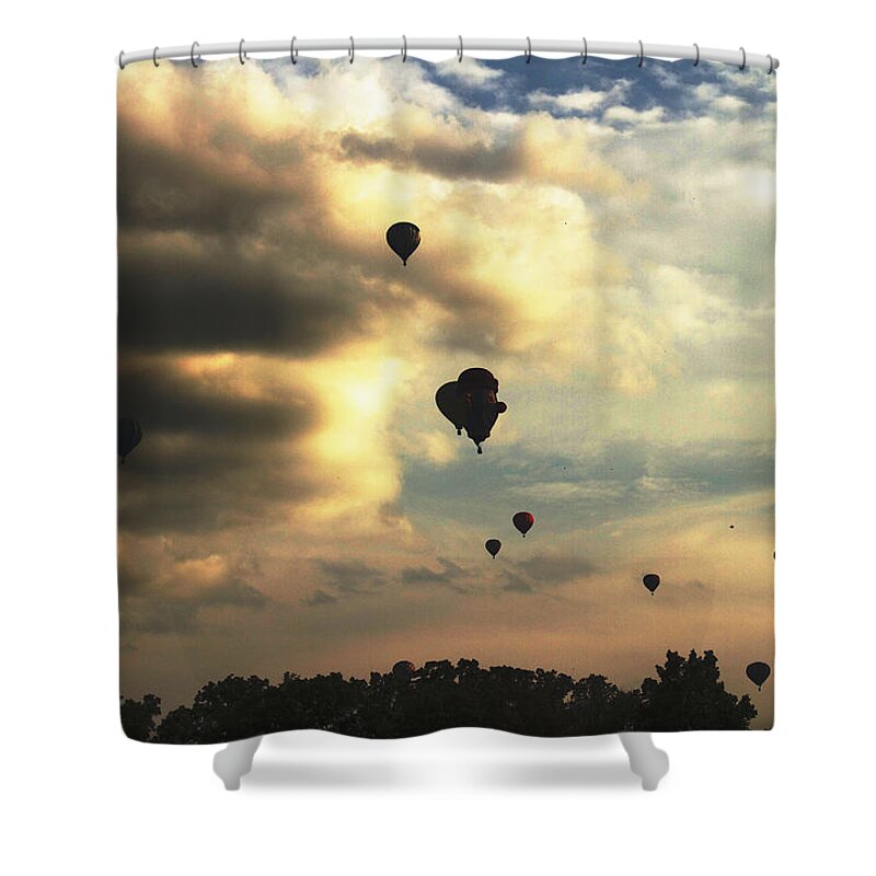 Adventure Shower Curtain featuring the photograph Evening Launch by Jack R Perry