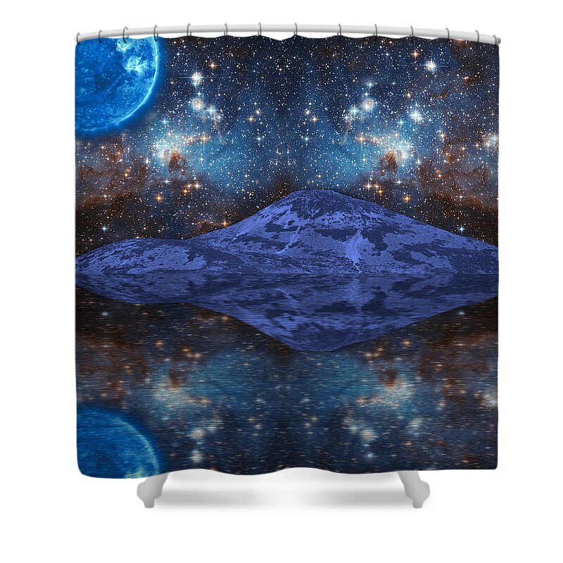 Blue Shower Curtain featuring the photograph Extraterrestrial Fantasy by Semmick Photo