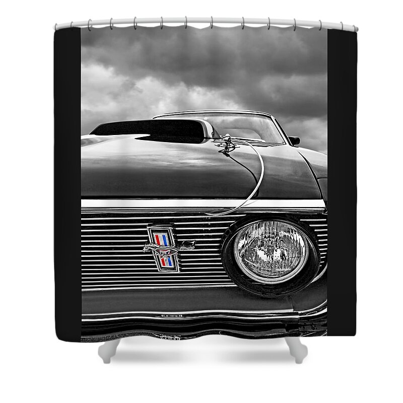 Classic Ford Mustang Shower Curtain featuring the photograph Eye Of The Storm by Gill Billington
