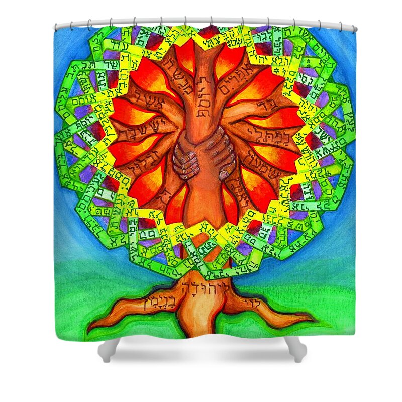 Ezekiel Shower Curtain featuring the painting Ezekiel 37 by Hidden Mountain