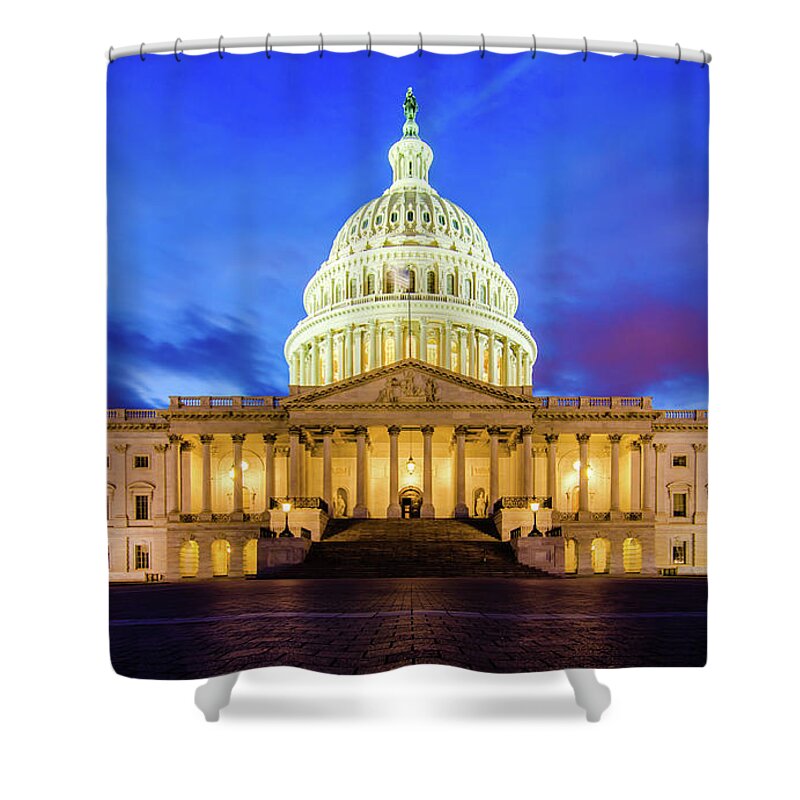 Tranquility Shower Curtain featuring the photograph Facade by Naeem Jaffer