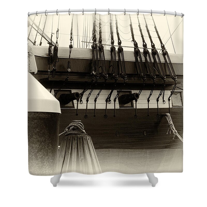 Uss Constellation Shower Curtain featuring the photograph Faded Glory by Bill Swartwout