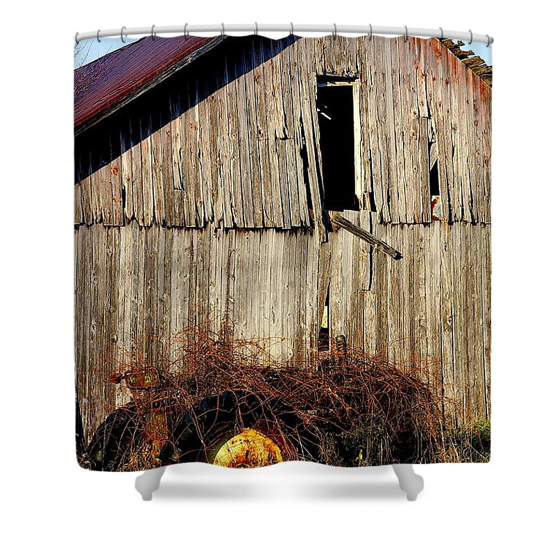 Barn Shower Curtain featuring the photograph Fail to Notice by Randy Pollard