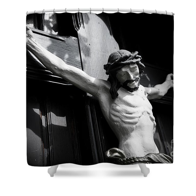 Christ Shower Curtain featuring the photograph Faith2 by Hannes Cmarits