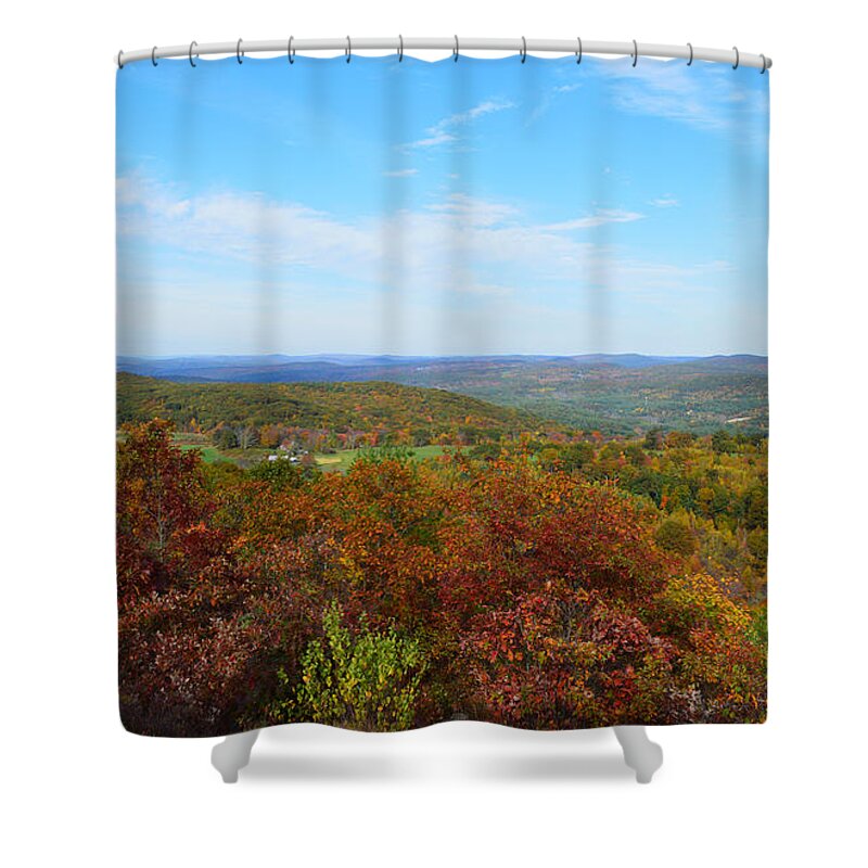 Monson Shower Curtain featuring the photograph Fall From Peaked Mountain by Meandering Photography
