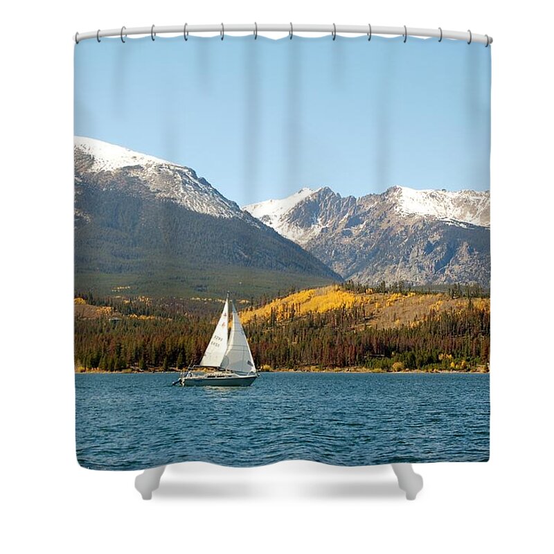Sailing Shower Curtain featuring the photograph Fall in the Rockies by Christopher James