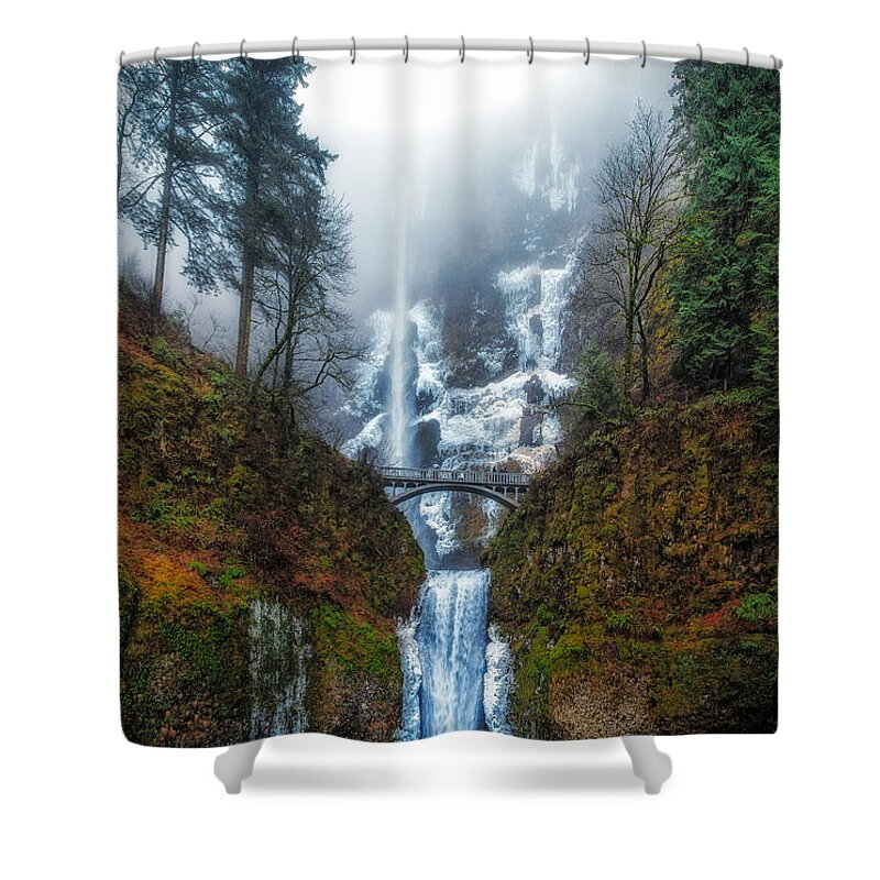 Multnomah Falls Shower Curtain featuring the photograph Falls of Heaven by James Heckt