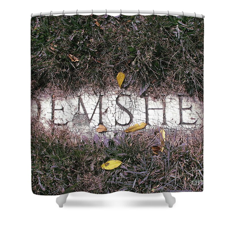 Tombstone Shower Curtain featuring the photograph Family Crest by Michael Krek