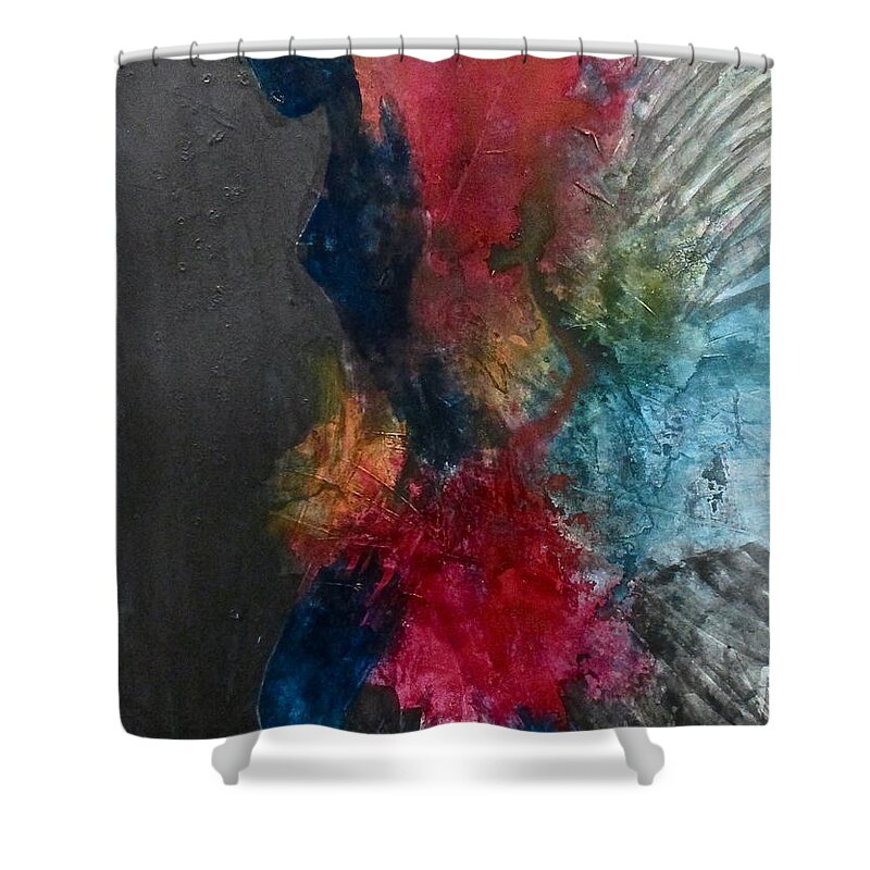Dancer Shower Curtain featuring the painting Fan Dance by Janice Nabors Raiteri