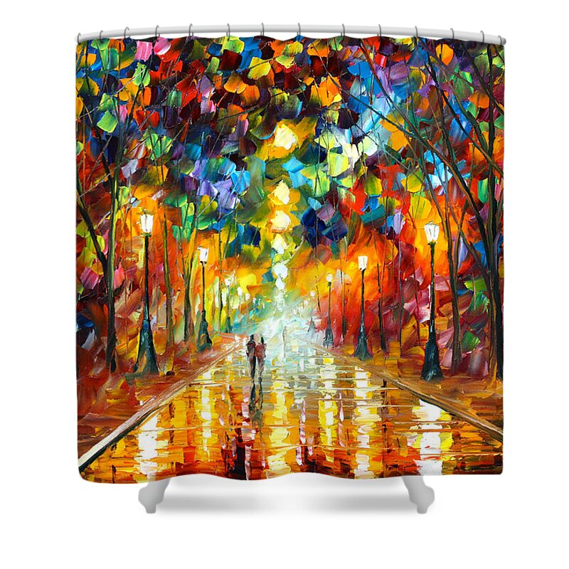 Farewell Shower Curtain featuring the painting Farewell To Anger by Leonid Afremov