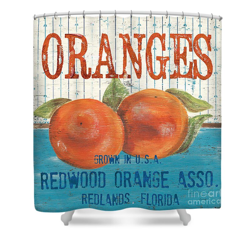 Food Shower Curtain featuring the painting Farm Fresh Fruit 2 by Debbie DeWitt
